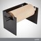Jumbl Wall Mounted Kraft Paper Dispenser, Hanging Craft Paper Roll Holder with Paper Cutter (Black)